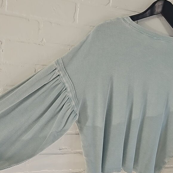 *SUPPLY**waffle, cropped top - Picture 3 of 6